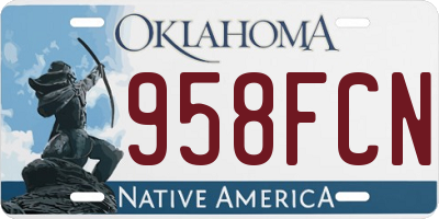 OK license plate 958FCN