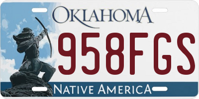 OK license plate 958FGS