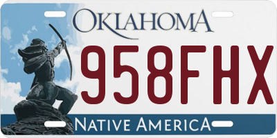 OK license plate 958FHX