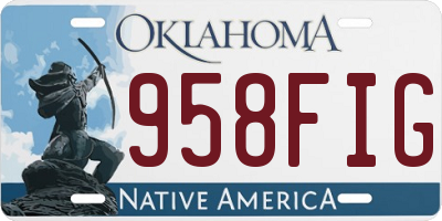 OK license plate 958FIG