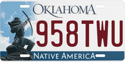OK license plate 958TWU