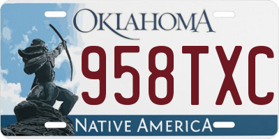 OK license plate 958TXC