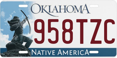 OK license plate 958TZC