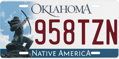 OK license plate 958TZN