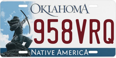 OK license plate 958VRQ
