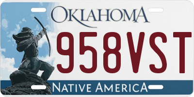 OK license plate 958VST