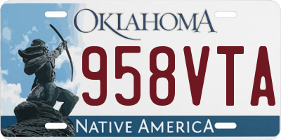 OK license plate 958VTA