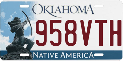 OK license plate 958VTH