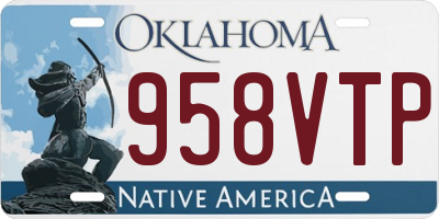 OK license plate 958VTP