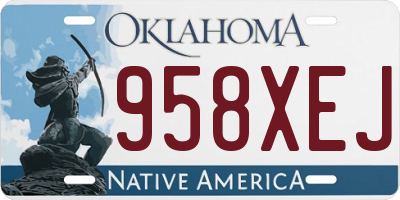 OK license plate 958XEJ