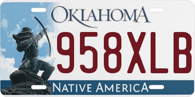 OK license plate 958XLB