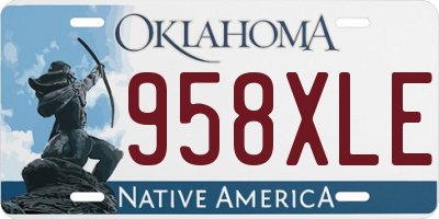 OK license plate 958XLE