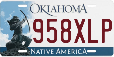 OK license plate 958XLP