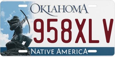OK license plate 958XLV