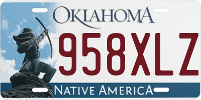 OK license plate 958XLZ