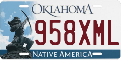 OK license plate 958XML