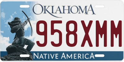 OK license plate 958XMM