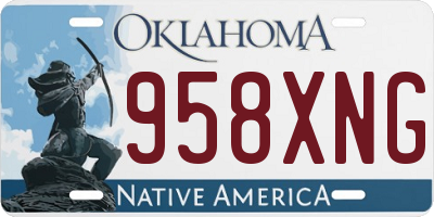 OK license plate 958XNG