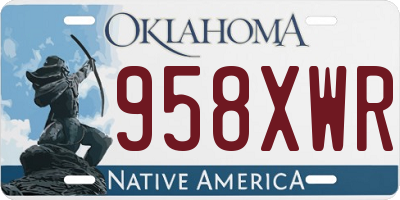 OK license plate 958XWR