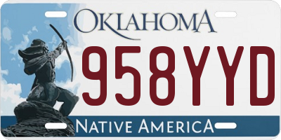 OK license plate 958YYD