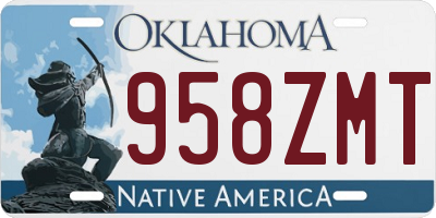 OK license plate 958ZMT