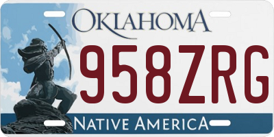 OK license plate 958ZRG