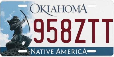 OK license plate 958ZTT
