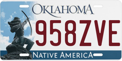 OK license plate 958ZVE