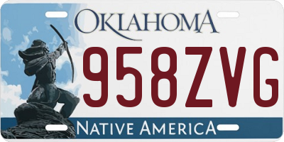 OK license plate 958ZVG