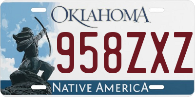 OK license plate 958ZXZ