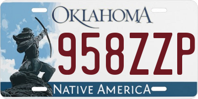 OK license plate 958ZZP