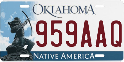 OK license plate 959AAQ