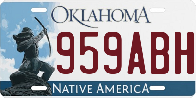 OK license plate 959ABH