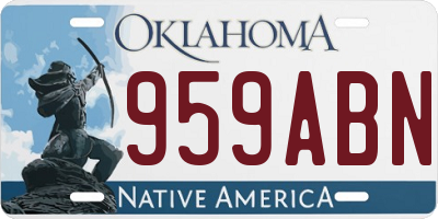 OK license plate 959ABN