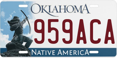 OK license plate 959ACA