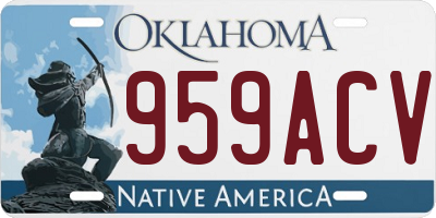 OK license plate 959ACV