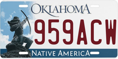 OK license plate 959ACW