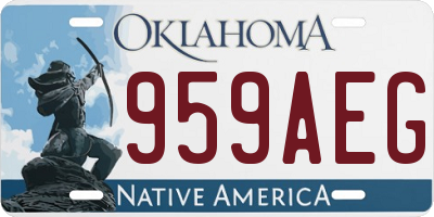 OK license plate 959AEG