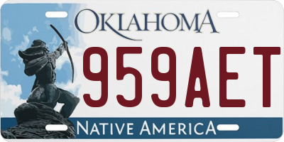 OK license plate 959AET