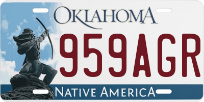 OK license plate 959AGR