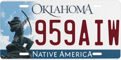 OK license plate 959AIW