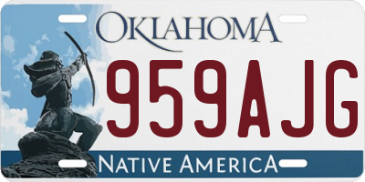 OK license plate 959AJG