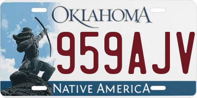 OK license plate 959AJV