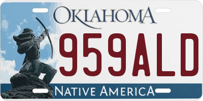 OK license plate 959ALD