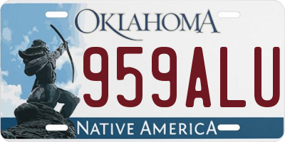 OK license plate 959ALU