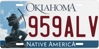 OK license plate 959ALV