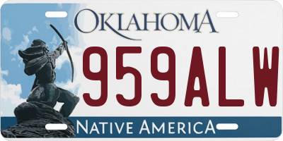 OK license plate 959ALW