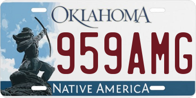 OK license plate 959AMG