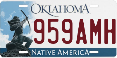 OK license plate 959AMH