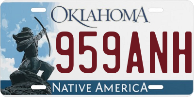 OK license plate 959ANH